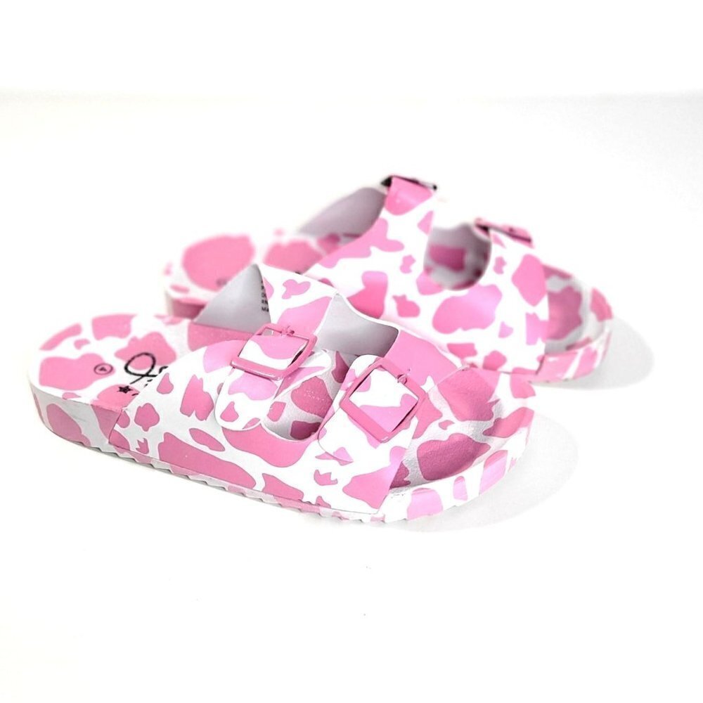 Girls' Olivia Miller Little Kid & Big Kid Moo Pink Footbed Sandals Size 4